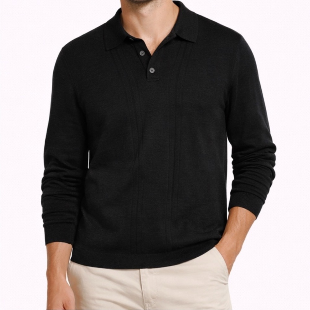 Geoffrey Beene Classic Black Polo Shirt
